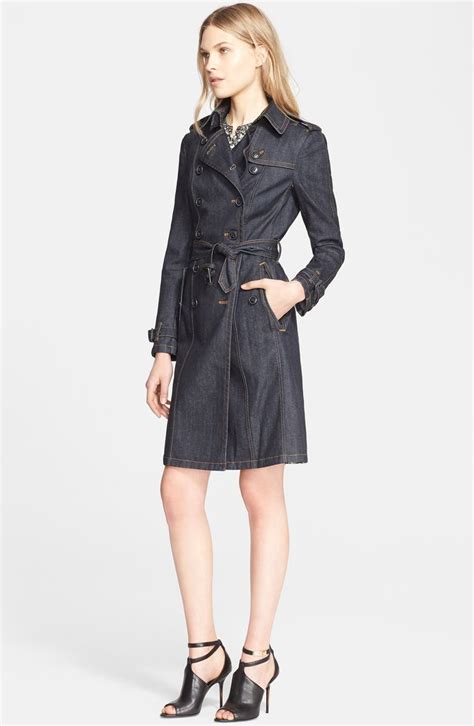 burberry brit denim trench coat|burberry brit trench coat women's.